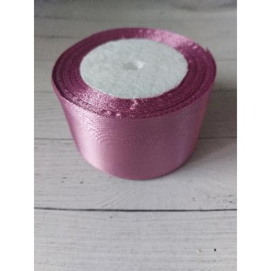 Ленты атласные однотонные 5 см цв. лиловый 127, цена за 5 м